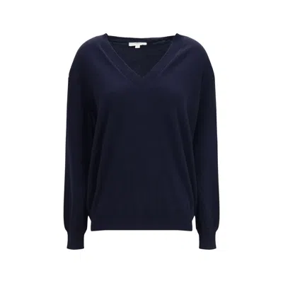 Malo Cashmere V-neck Sweater In Blue