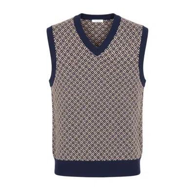 Malo Blue Cotton Men Sweater In Gray