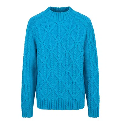 Malo Blue Cotton Men Sweater