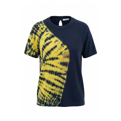Malo Blue Cotton Women T-shirt In Multi