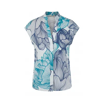 Malo Blue Cotton Women Shirt In Multi