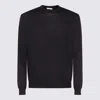 Malo Maglia Girocollo In Cashmere E Seta In Black