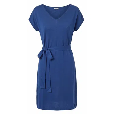 Malo Blue Silk Women Women's Dress