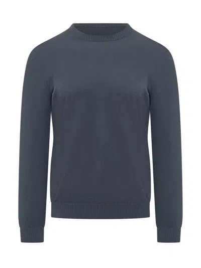 MALO MEN BLUE SOLID REGULAR SWEATERS