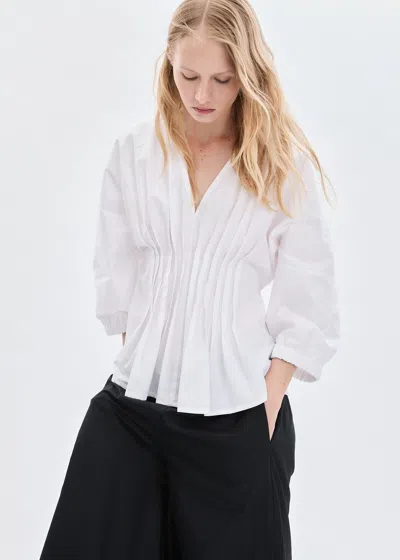 Malo Blusa In Cotone In White