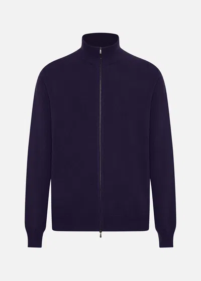 Malo Bomber In Cashmere In Blue