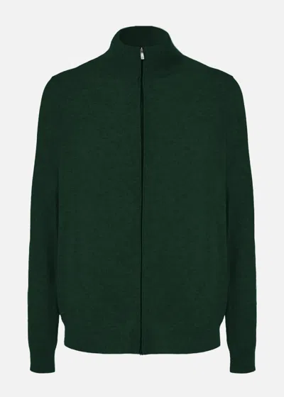 Malo Bomber In Cashmere In Green