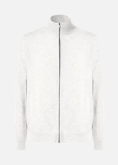 Malo Bomber In Cashmere In White