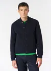 Malo Bomber In Lana Vergine E Cashmere In Blue