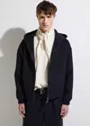 Malo Bomber In Lana Vergine E Cashmere In Blue