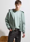 Malo Bomber In Lana Vergine E Cashmere In Blue