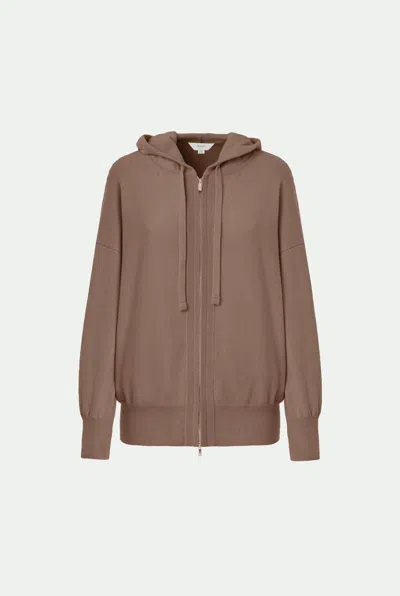 Malo Bomber In Luxury Cashmere In Brown