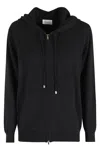 Malo Bomber Zip Cappuccio In Black