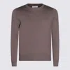 Malo Ribbed Crewneck Sweater With Long Sleeves In Pepe
