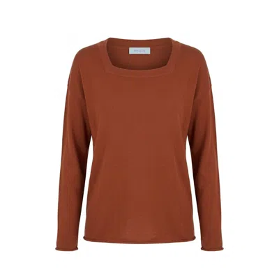 Malo Brown Cotton Women's Sweater