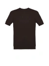 MALO BROWN CREW-NECK T-SHIRT IN COTTON