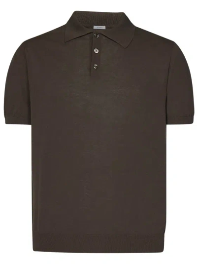 Malo Brown Knit Polo Shirt