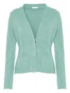 Malo Cardigan In Cashmere In Green