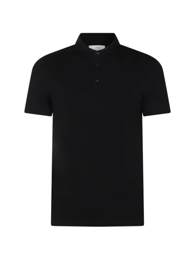 Malo Buttoned Polo Shirt In Black