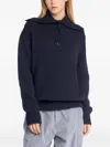 Malo Button-placket Spread-collar Sweater In Blue