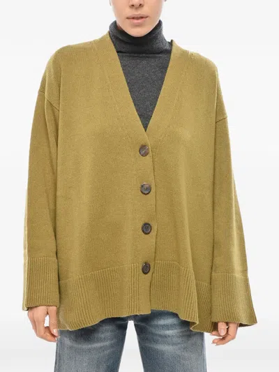 Malo Button-up Cardigan In 그린