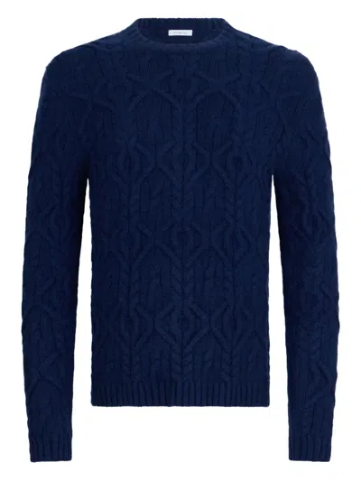 Malo Cable-knit Sweater In Blue