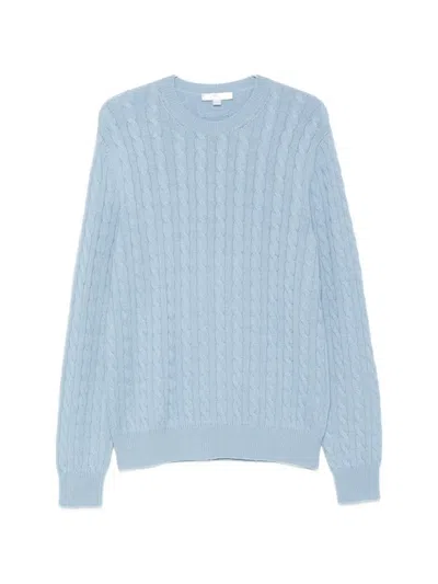 Malo Cable-knit Sweater In Blue