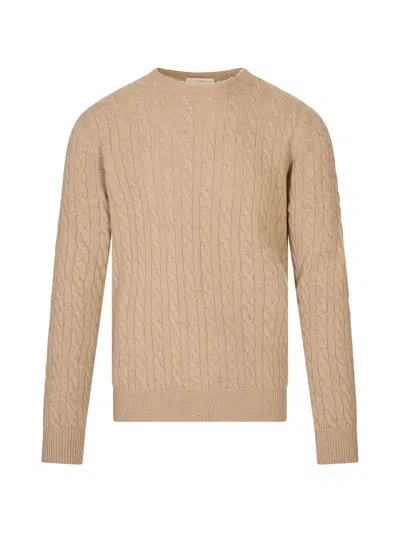 Malo Cable-knit Sweater In Nude