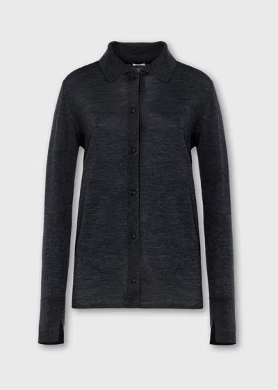 Malo Camicia In Cashmere E Seta In Black