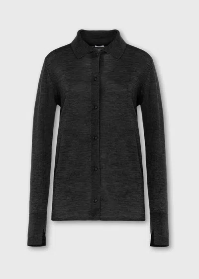 Malo Camicia In Cashmere E Seta In Black