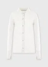 Malo Camicia In Cashmere E Seta In White