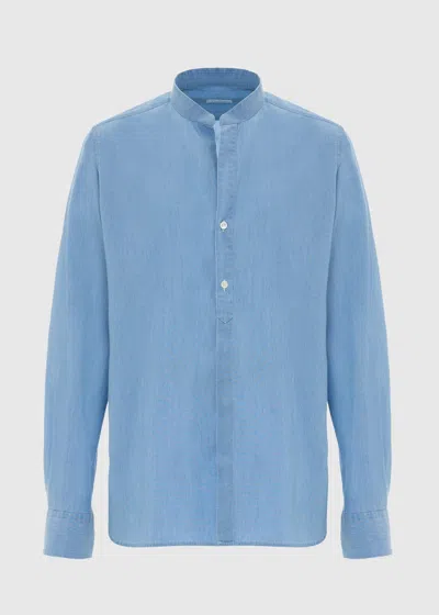 Malo Camicia In Cotone In Blue