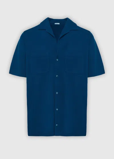 Malo Camicia In Cotone In Blue