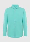 Malo Camicia In Jersey Di Cotone In Blue