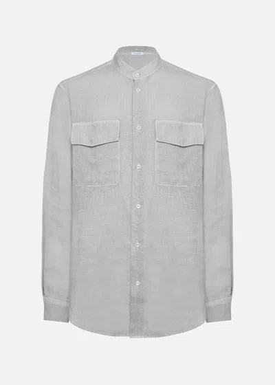 Malo Camicia In Lino In Gray