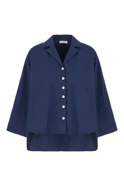 MALO NAVY BLUE COTTON SHIRT