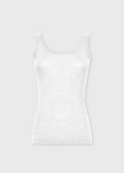 Malo Canotta In Cashmere E Seta In White