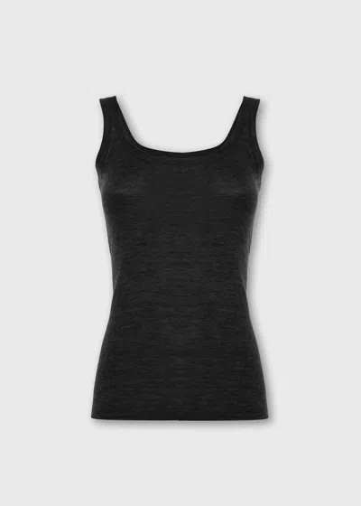 Malo Canotta In Cashmere E Seta In Black