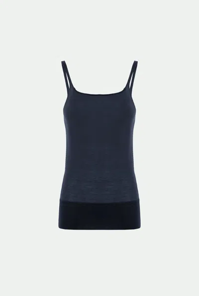 Malo Canotta In Cashmere Ultra-fine In Blue
