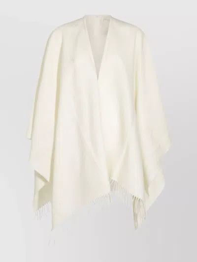 Malo Capes Featuring Fringe Detailing And Soft Texture In Multicolor