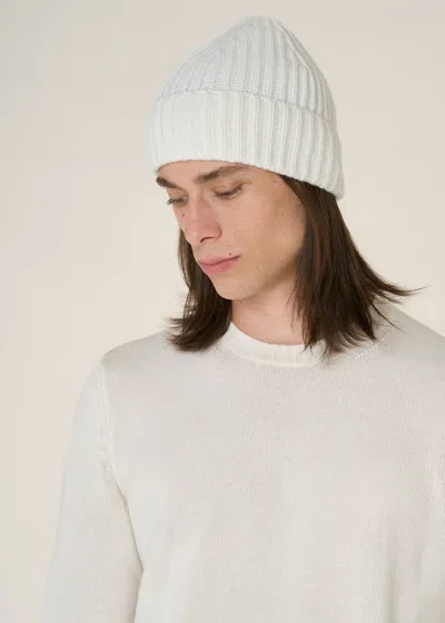 Malo Cappello In Cashmere In White