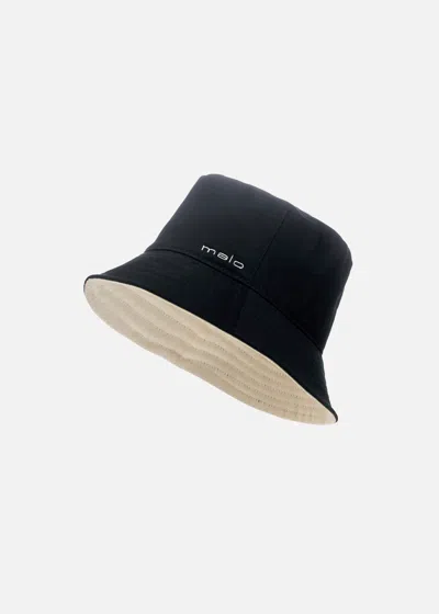 Malo Cappello Pescatore Unisex In Cotone In Black