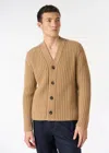 Malo Cardigan In Cashmere In Neutral