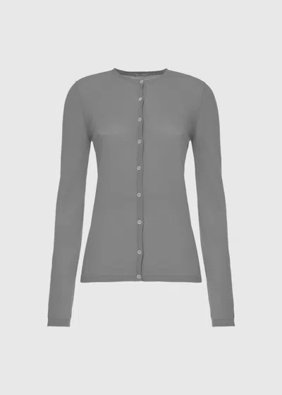 Malo Cardigan In Cashmere Light In Gray