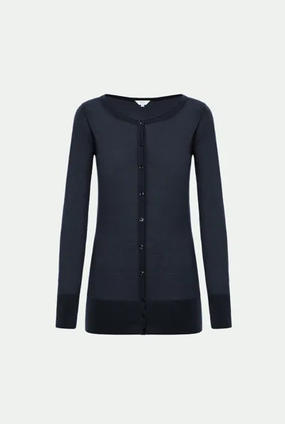 Malo Cardigan In Cashmere Ultra-fine In Blue