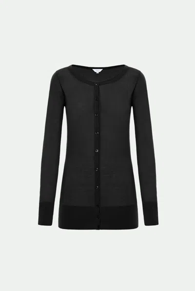 Malo Cardigan In Cashmere Ultra-fine In Black