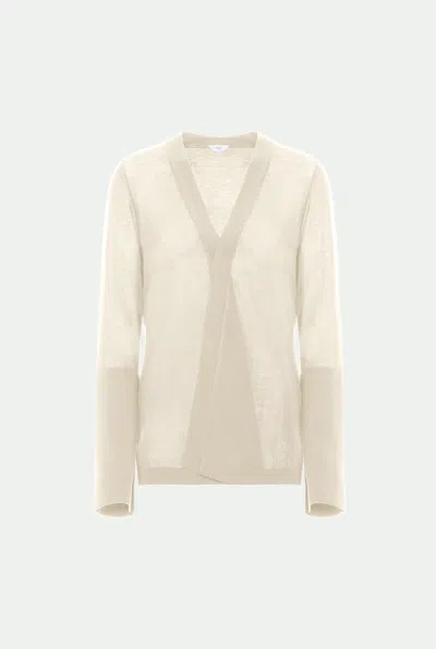 Malo Cardigan In Cashmere Ultra-fine In White