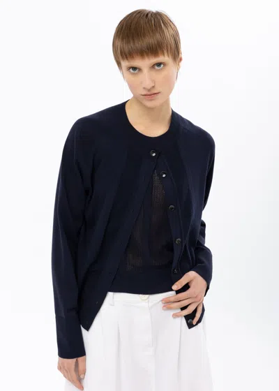 Malo Cardigan In Cotone In Blue