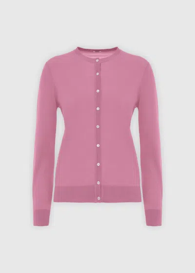 Malo Cardigan In Cotone Makò In Pink