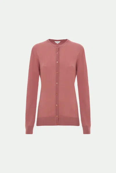 Malo Cardigan In Cotone Makò In Pink